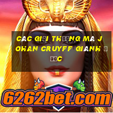 các giải thưởng mà johan cruyff giành được