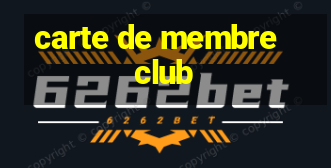 carte de membre club