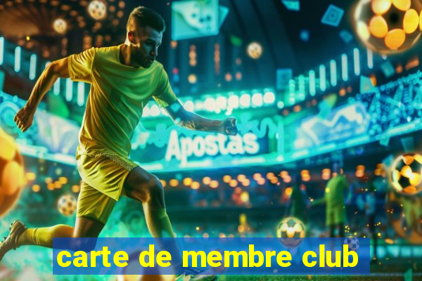 carte de membre club