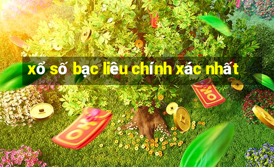 xổ số bạc liêu chính xác nhất