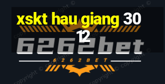 xskt hau giang 30 12