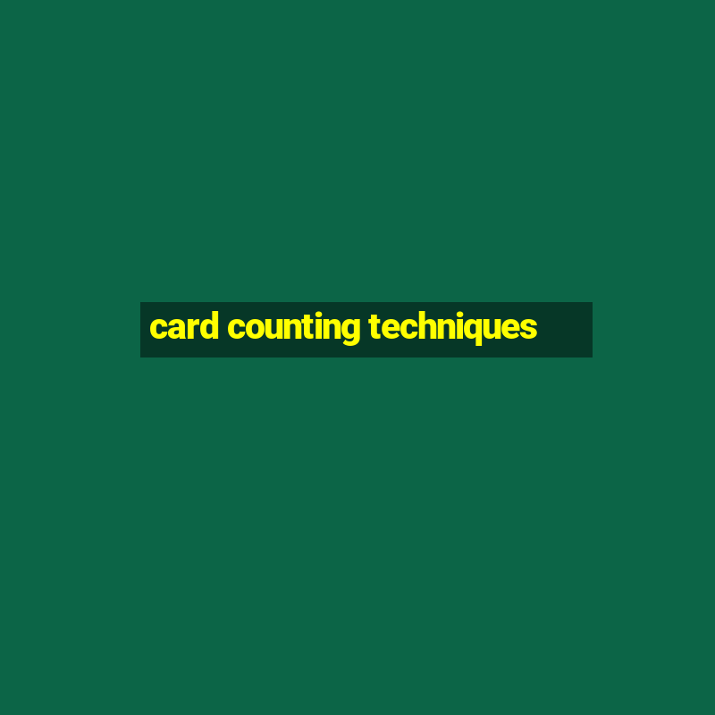 card counting techniques