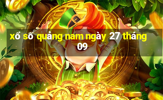 xổ số quảng nam ngày 27 tháng 09