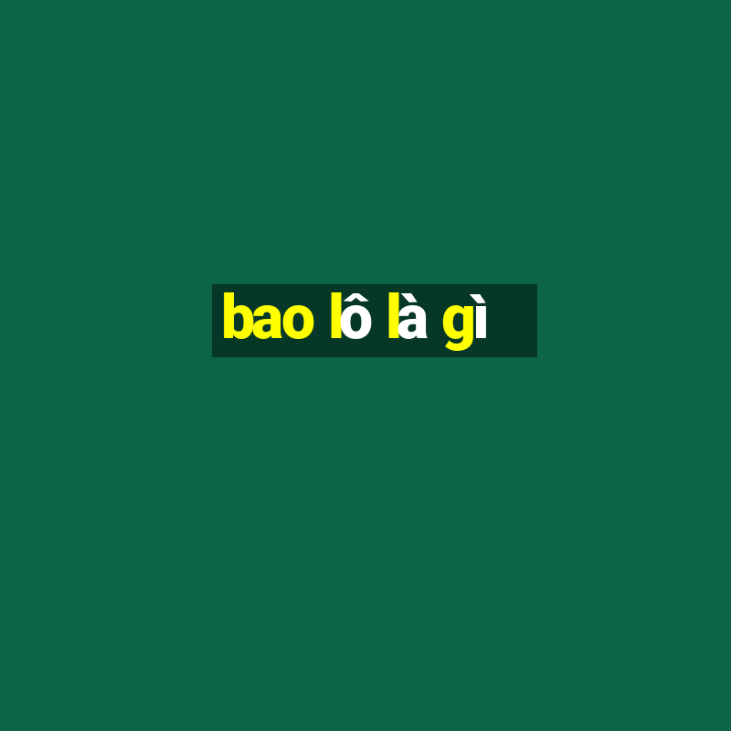 bao lô là gì