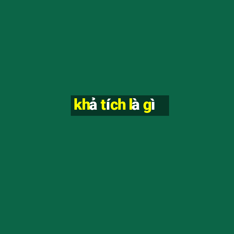 khả tích là gì