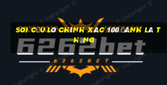 soi cầu lô chính xác 100 đánh là thắng