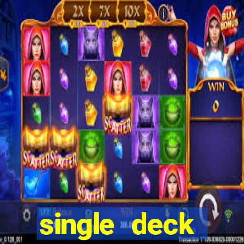 single deck blackjack book