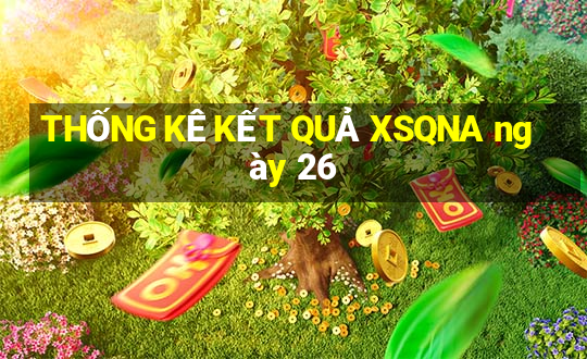 THỐNG KÊ KẾT QUẢ XSQNA ngày 26