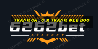 Trang chủ của trang web BOO