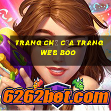 Trang chủ của trang web BOO