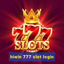 hiwin 777 slot login