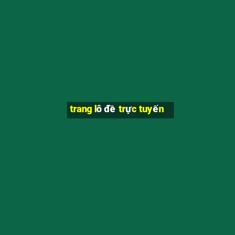 trang lô đề trực tuyến