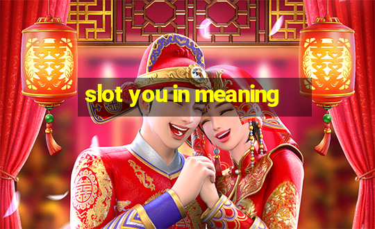 slot you in meaning