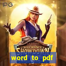 word to pdf converter reader