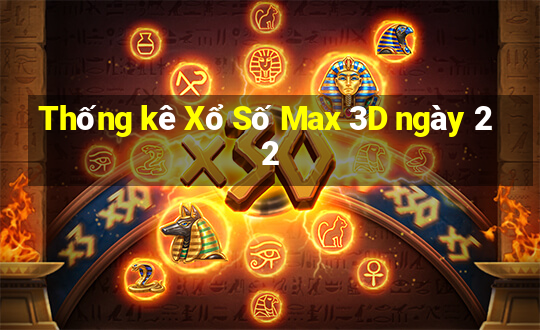 Thống kê Xổ Số Max 3D ngày 22