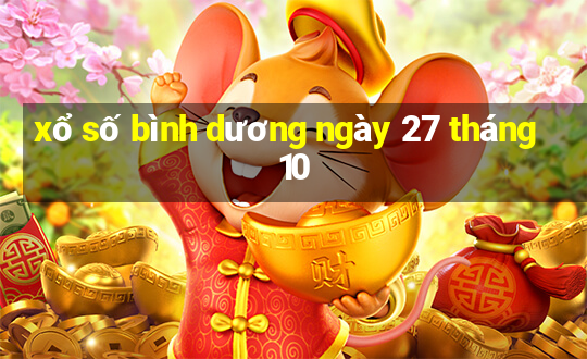 xổ số bình dương ngày 27 tháng 10