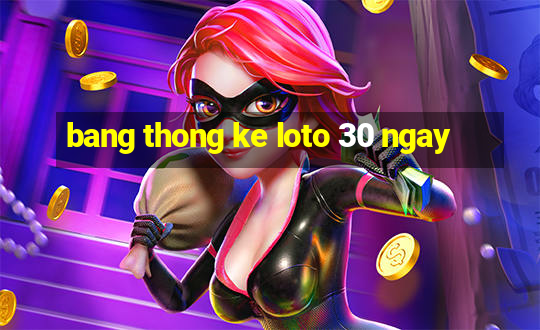 bang thong ke loto 30 ngay