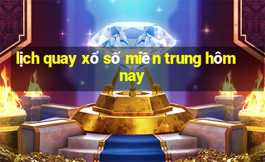 lịch quay xổ số miền trung hôm nay