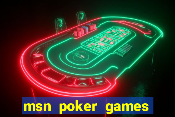 msn poker games online free