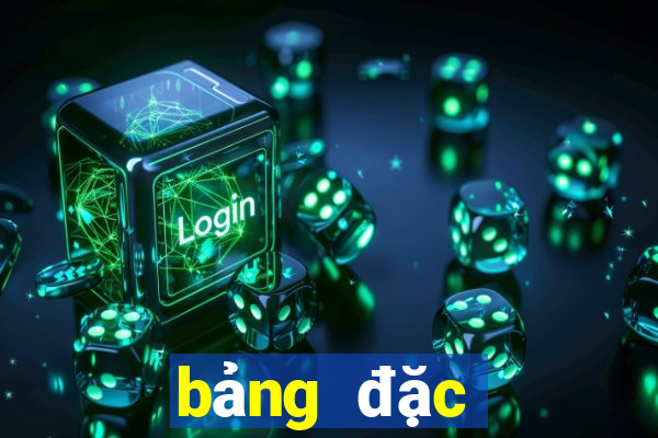 bảng đặc biệt tuần theo tổng