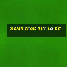 xsmb bạch thủ lô de