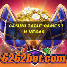 casino table games in vegas