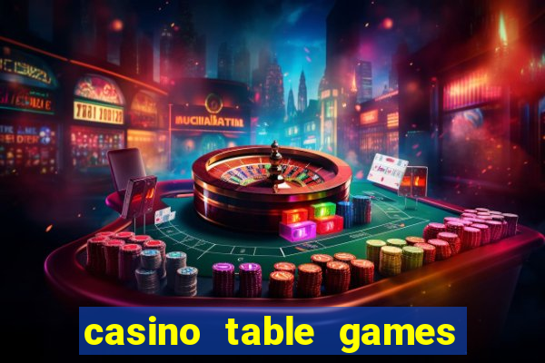 casino table games in vegas