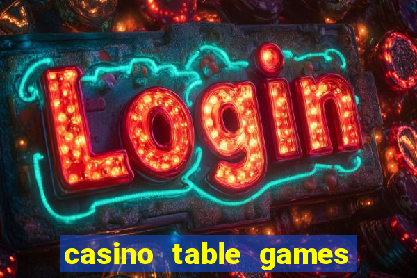 casino table games in vegas