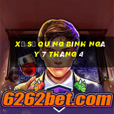 xổ số quảng bình ngày 7 tháng 4