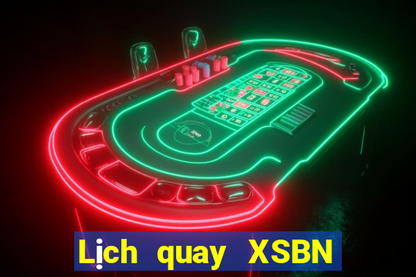 Lịch quay XSBN Thứ 2