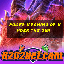 poker meaning of under the gun