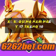 xổ số quảng nam ngày 17 tháng 10