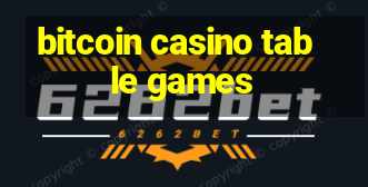 bitcoin casino table games