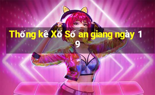 Thống kê Xổ Số an giang ngày 19