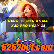 Cách đặt cược xs Max3D Pro ngày 25