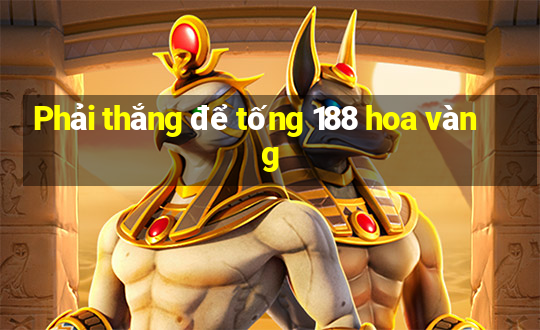 Phải thắng để tống 188 hoa vàng