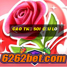 cao thủ soi cầu lô