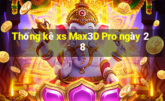 Thống kê xs Max3D Pro ngày 28