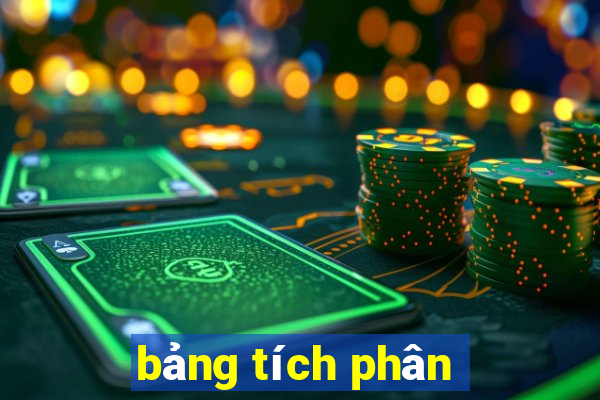 bảng tích phân