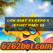 Lịch quay XS Keno Vietlott ngày 22