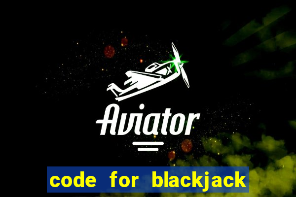 code for blackjack in python