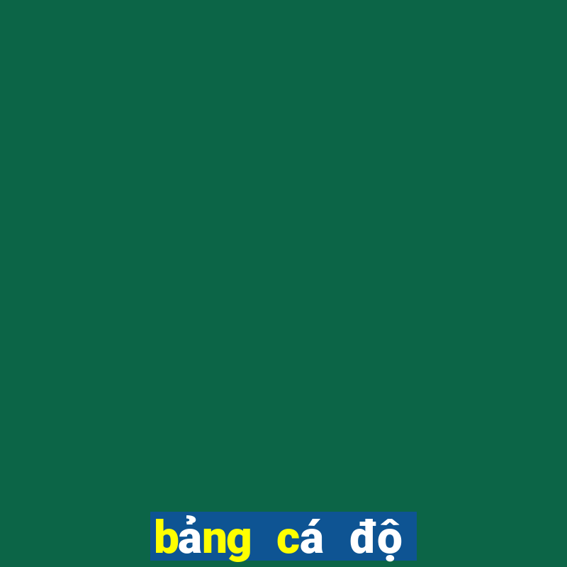 bảng cá độ bóng đá