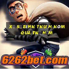 xổ số bình thuận hôm qua thứ năm