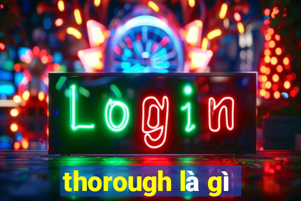 thorough là gì