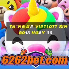 Thống kê vietlott Bingo18 ngày 30