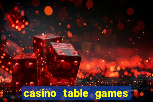 casino table games house edge