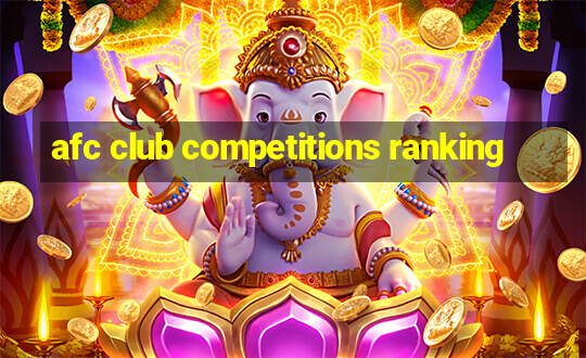 afc club competitions ranking