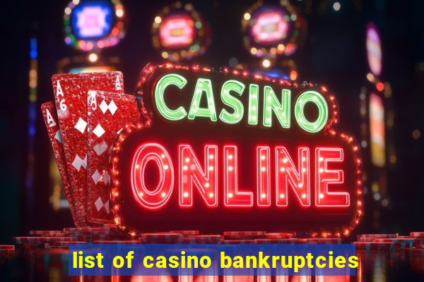 list of casino bankruptcies