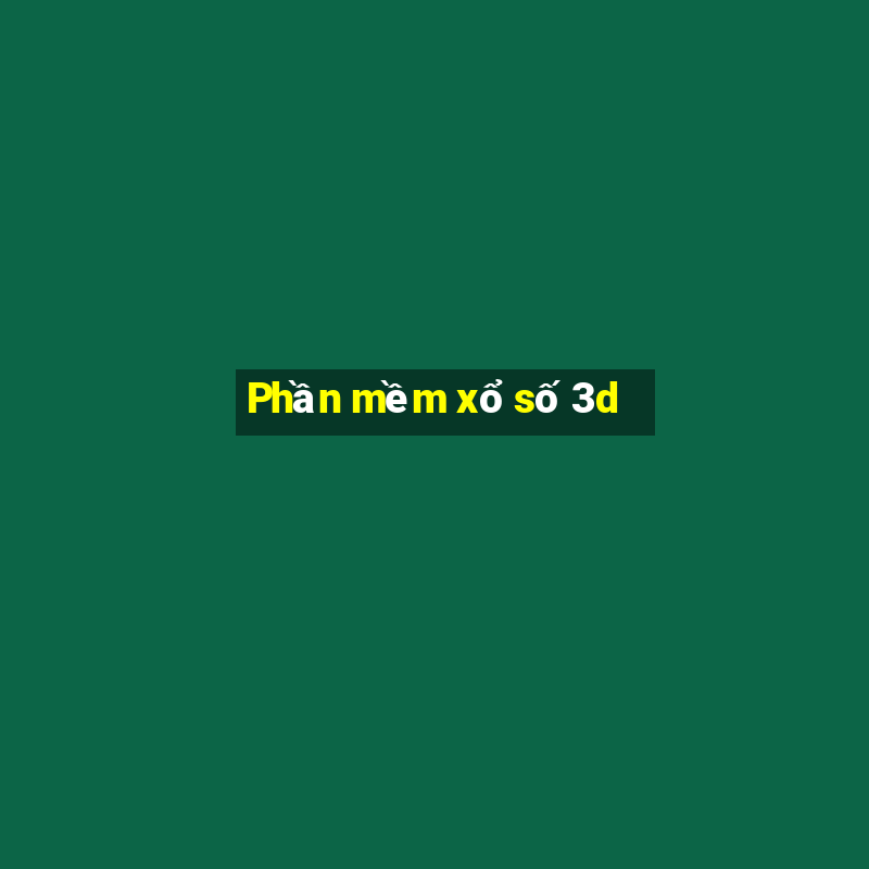 Phần mềm xổ số 3d