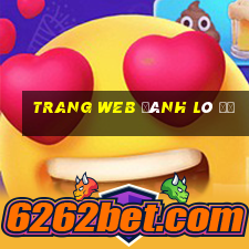 trang web đánh lô đề